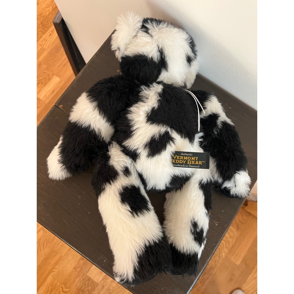 Vermont Teddy Bear Holstein Bear Cow Print Plush 15" Valentine‎ Gift Toy - Picture 8 of 8